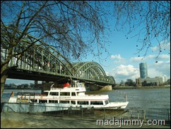 Rhine River and Boat    