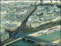 Bird View of Paris from the top of Eiffel Tower   